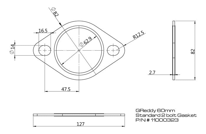 60mm / 2.5" Exhaust System Gasket