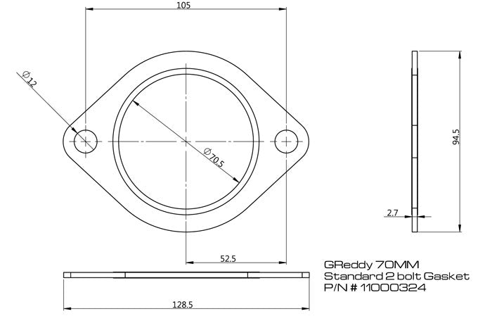 70mm Exhaust System Gasket