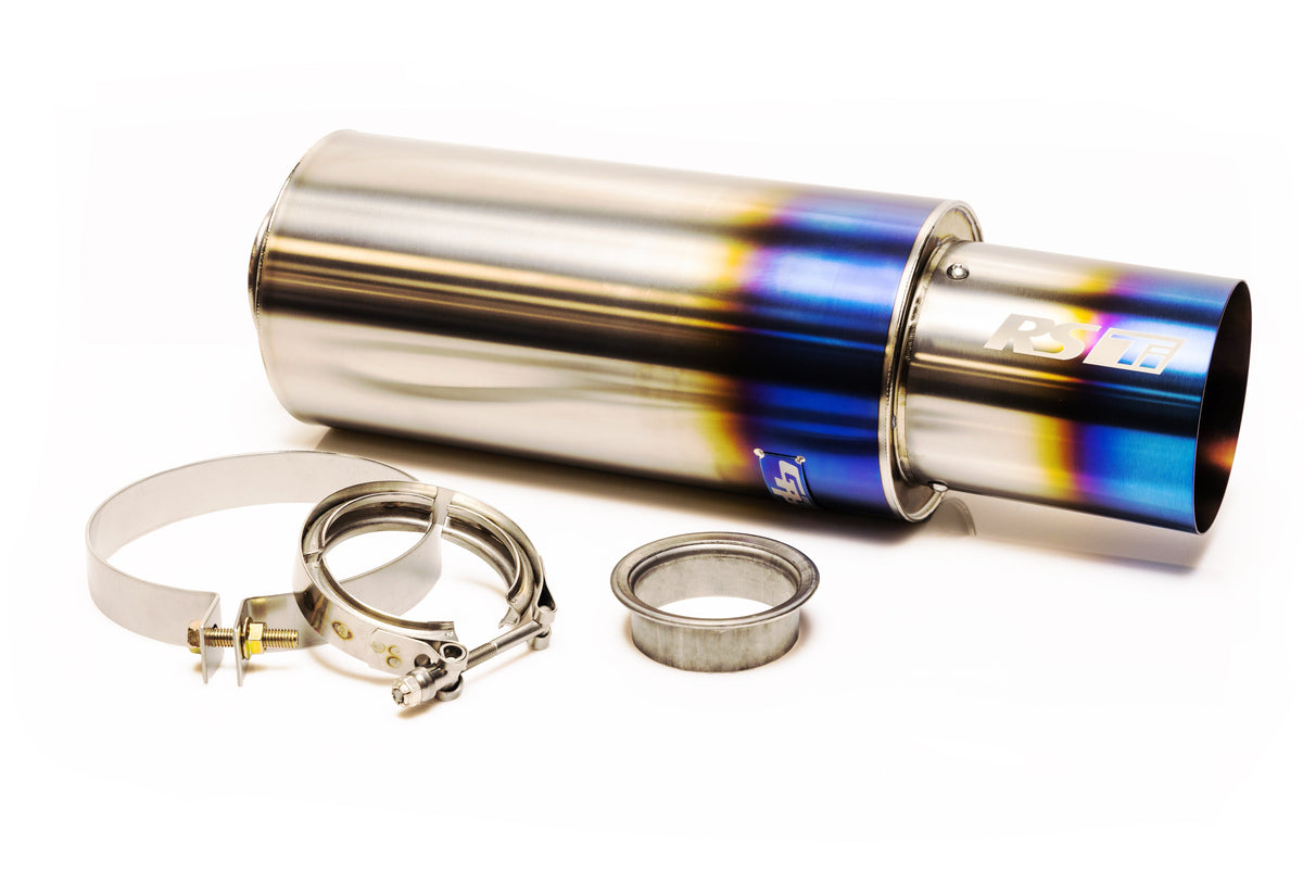 RS-TI Universal Round Muffler 2.5" - 105mm Tip