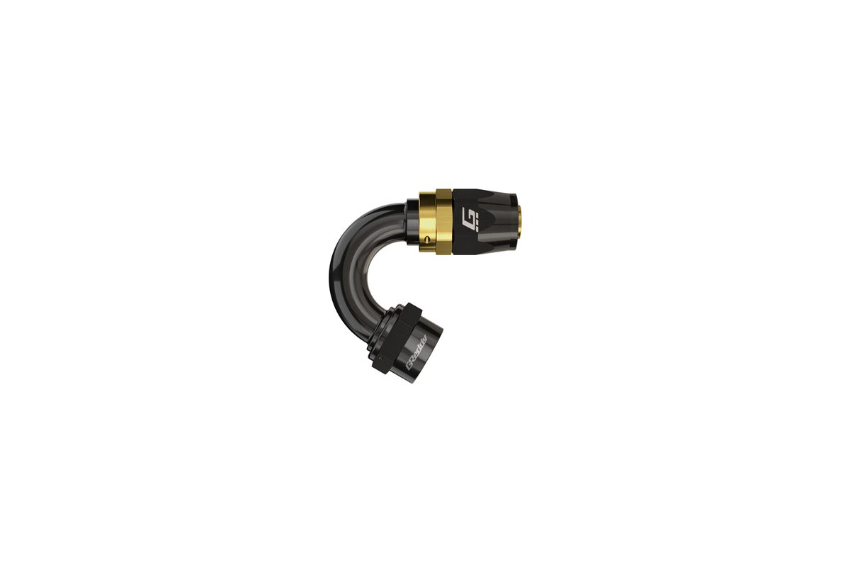 GReddy -04 AN Swivel Hose Ends - Black / Gold