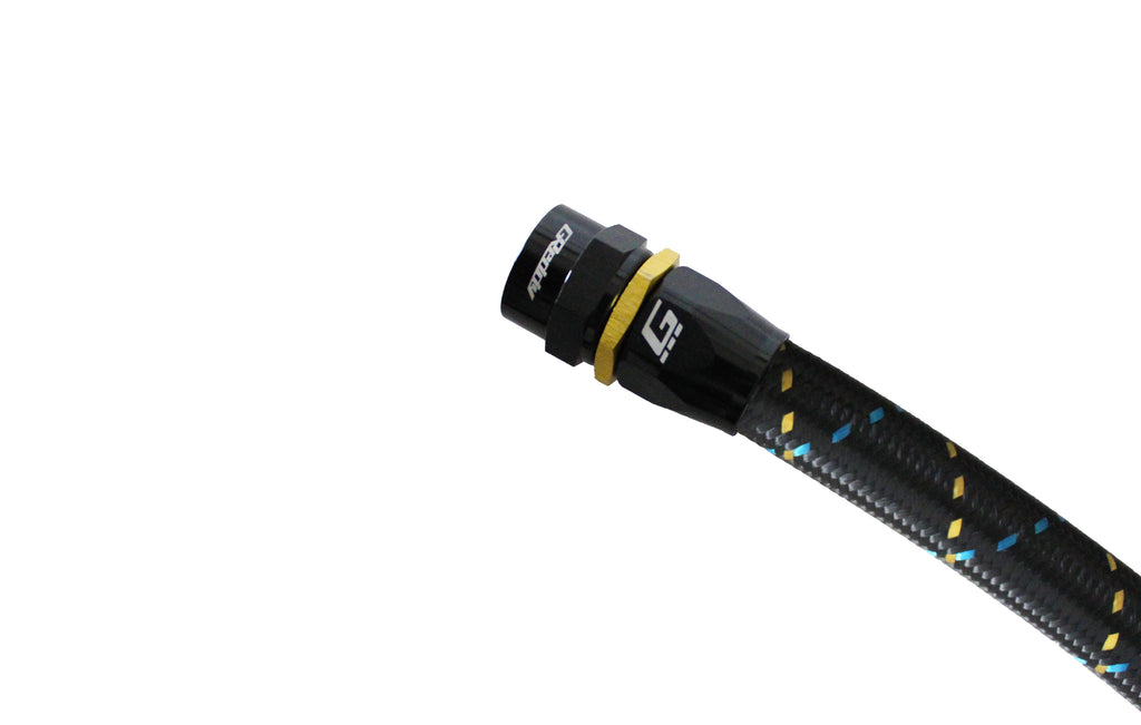 GReddy -04 AN Swivel Hose Ends - Black / Gold