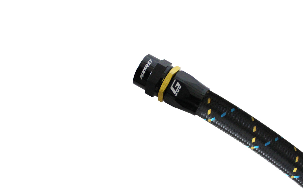 GReddy -04 AN Swivel Hose Ends - Black / Gold