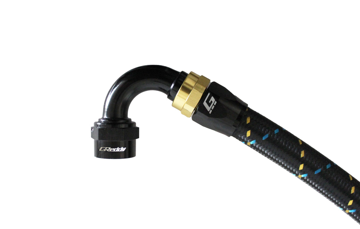 GReddy -04 AN Swivel Hose Ends - Black / Gold