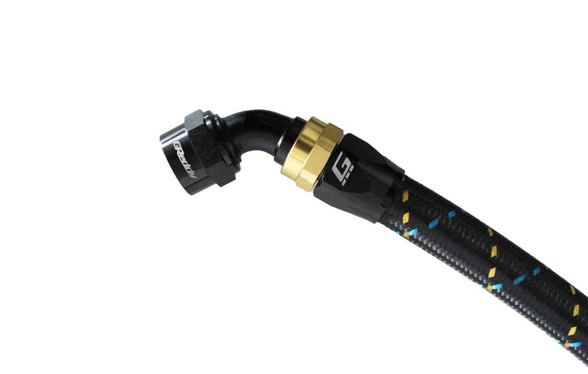 GReddy -04 AN Swivel Hose Ends - Black / Gold