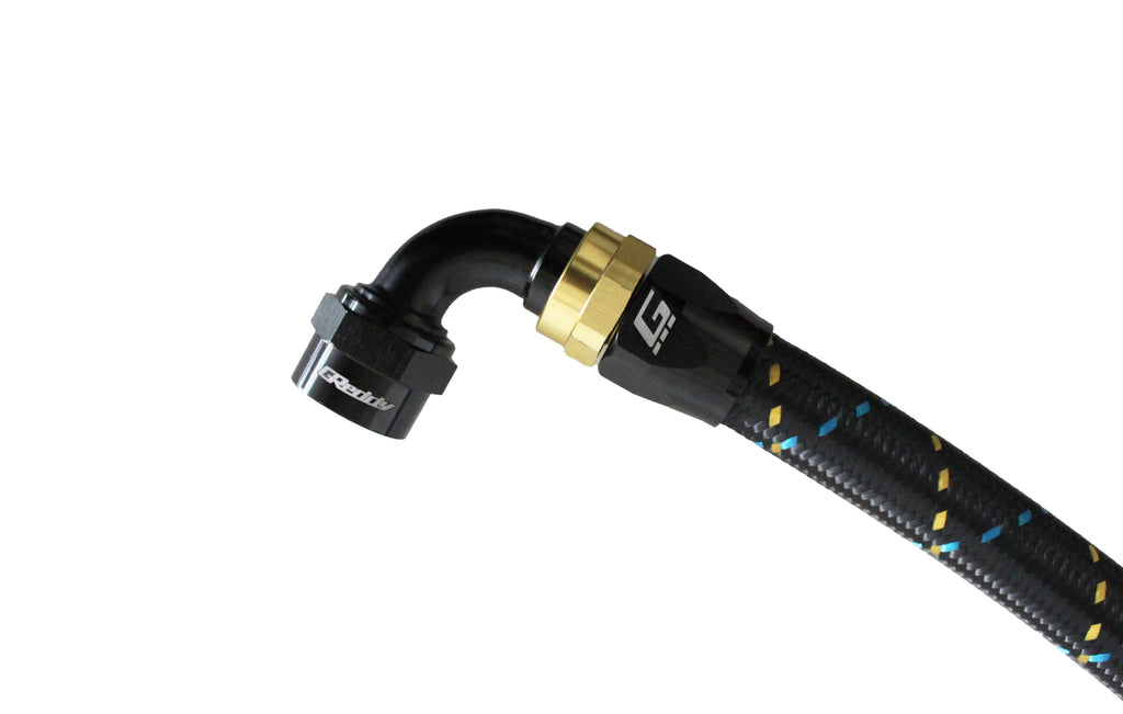 GReddy -04 AN Swivel Hose Ends - Black / Gold