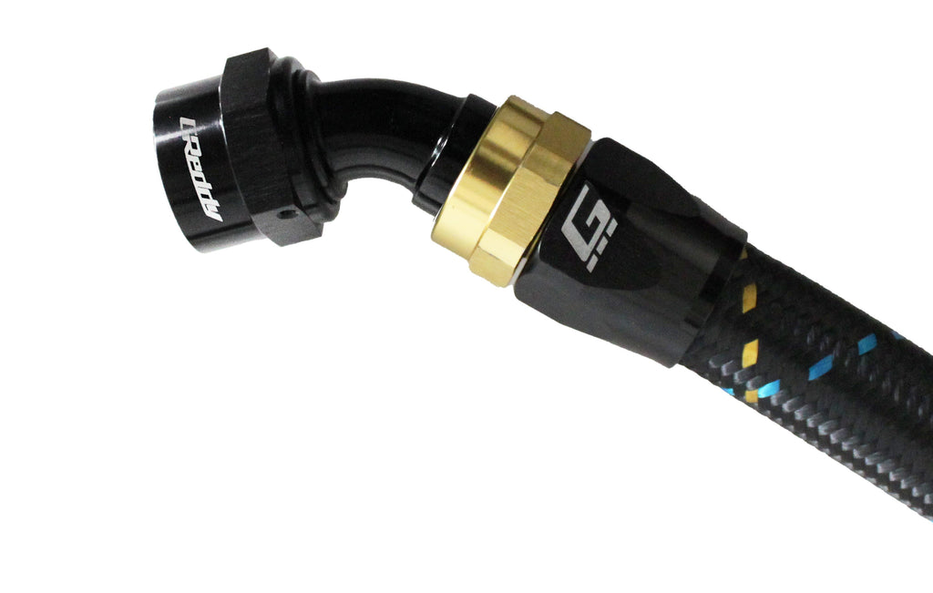 GReddy -12 AN Swivel Hose Ends - Black / Gold