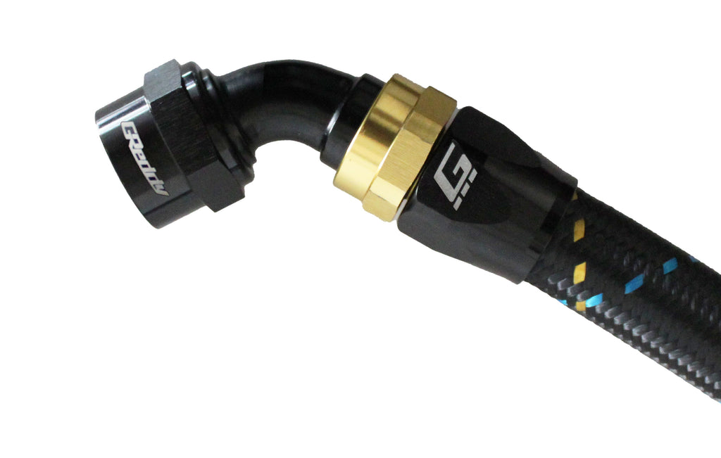 GReddy -12 AN Swivel Hose Ends - Black / Gold