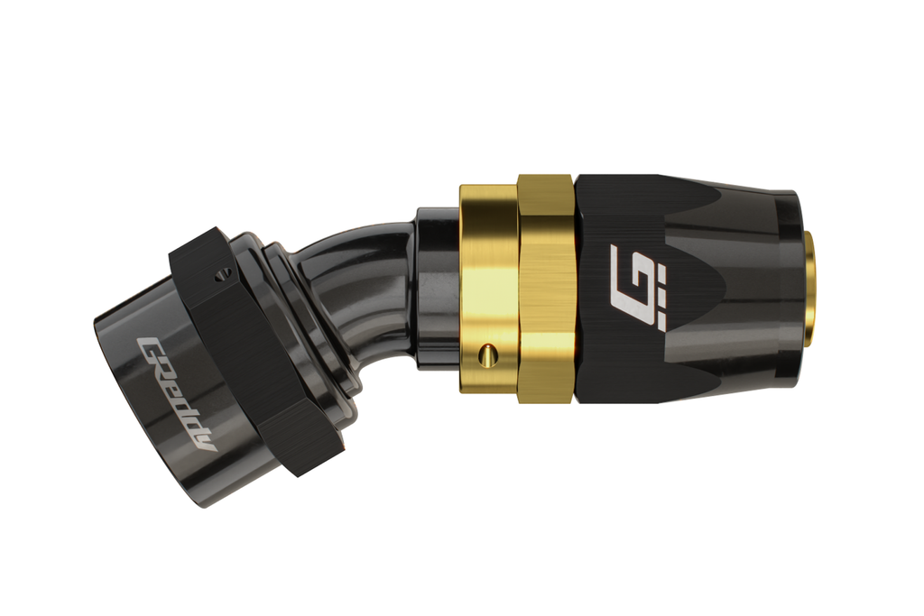 GReddy -16 AN Swivel Hose Ends - Black / Gold