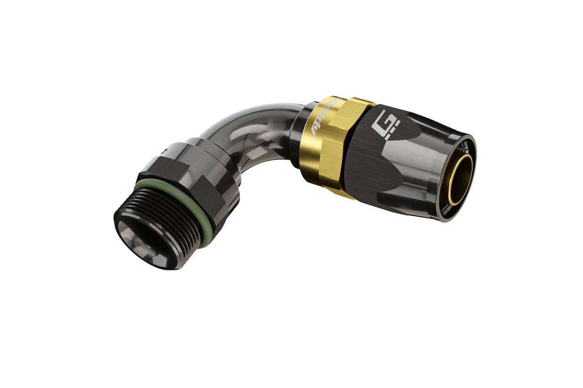 GReddy -08 ORB male Swivel Hose Ends - Black / Gold