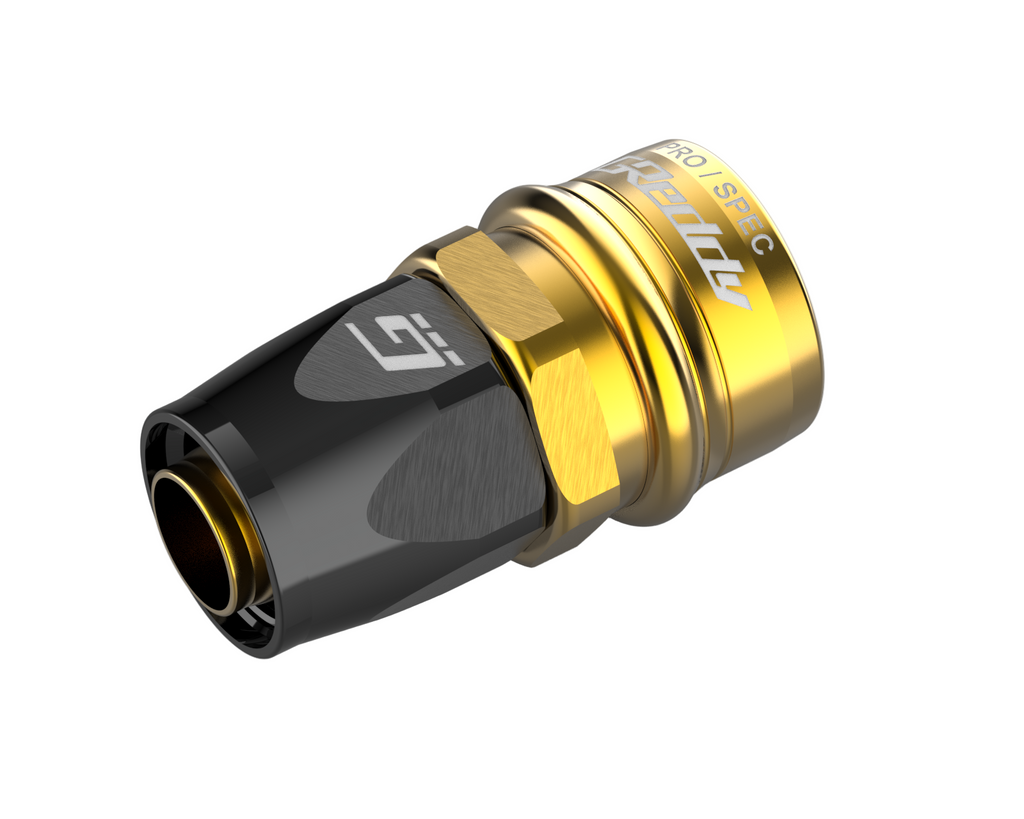 GReddy PRO/SPEC -06 Quick-Release Swivel Hose Ends - Black / Gold