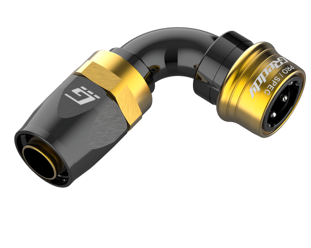 GReddy PRO/SPEC -08 Quick-Release Swivel Hose Ends - Black / Gold