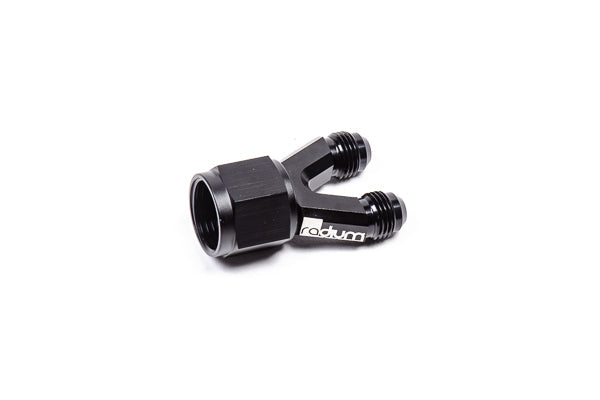 Radium Engineering Y-Adapter 6AN Male 6AN Male 10AN Female