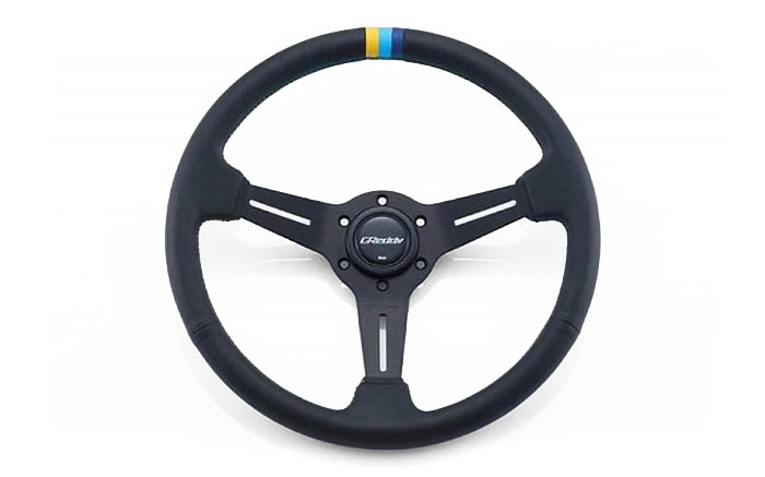 GReddy Sport Steering Wheel - 3 Stripe Medium Dish