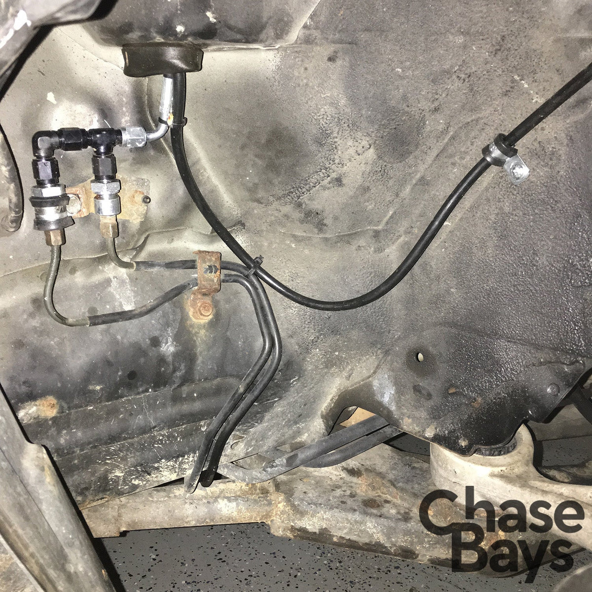 Chase Bays Brake Line Relocation - Nissan 350z | G35 inBay OEMC