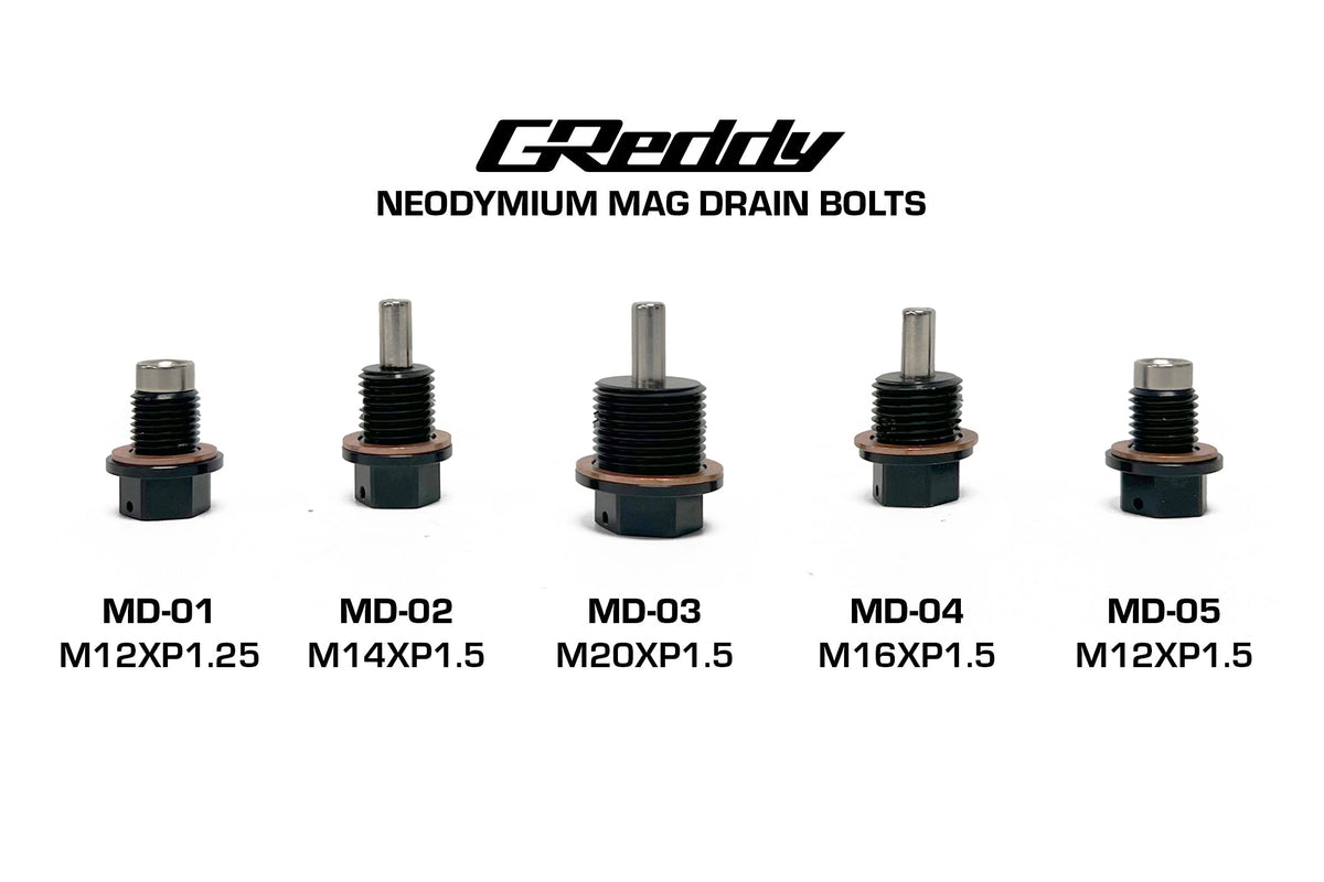 GReddy Magnetic Oil Drain Plug Replacement Washer Set and Sticker