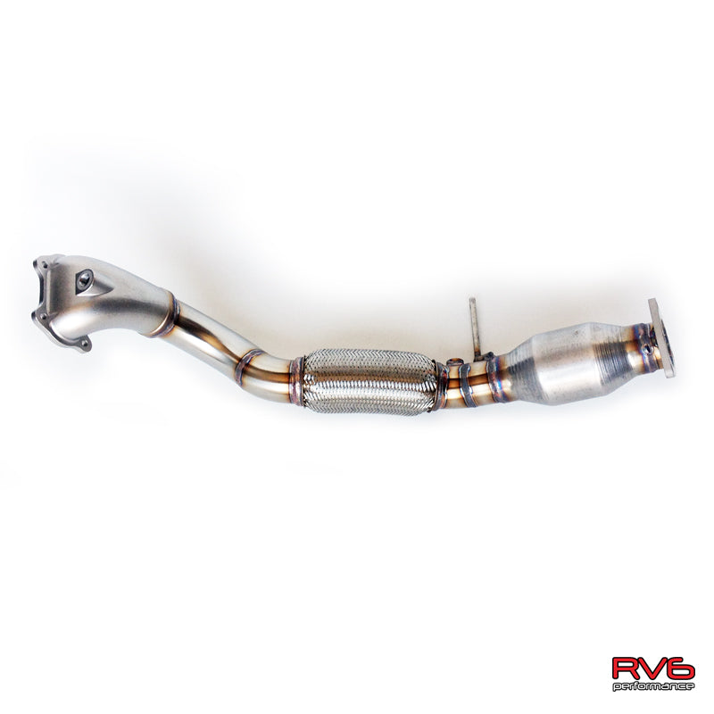 RV6 2012-2015 Civic SI Bellmouth Downpipe with Metallic HFC Kit