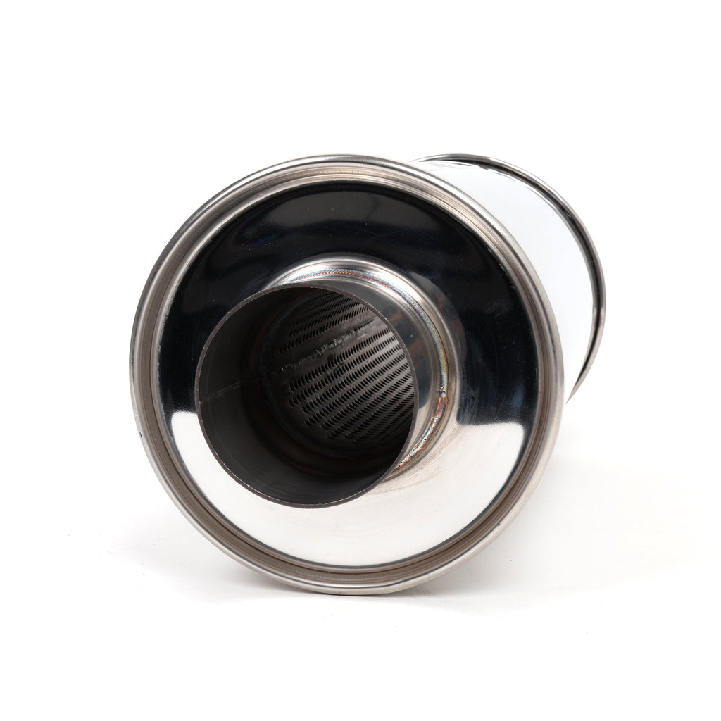 DC Sports Universal Round Muffler 2.5" Inlet / 3" Outlet