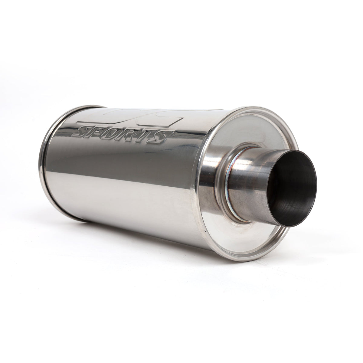 DC Sports Universal Round Muffler 2.5" Inlet / 3" Outlet