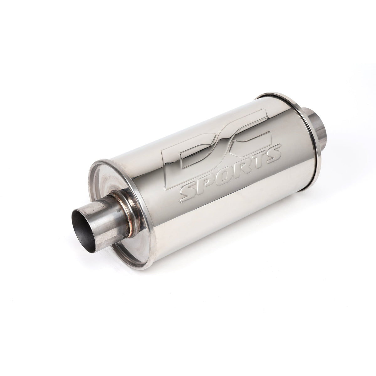 DC Sports Universal Round Muffler 2.5" Inlet / 3" Outlet