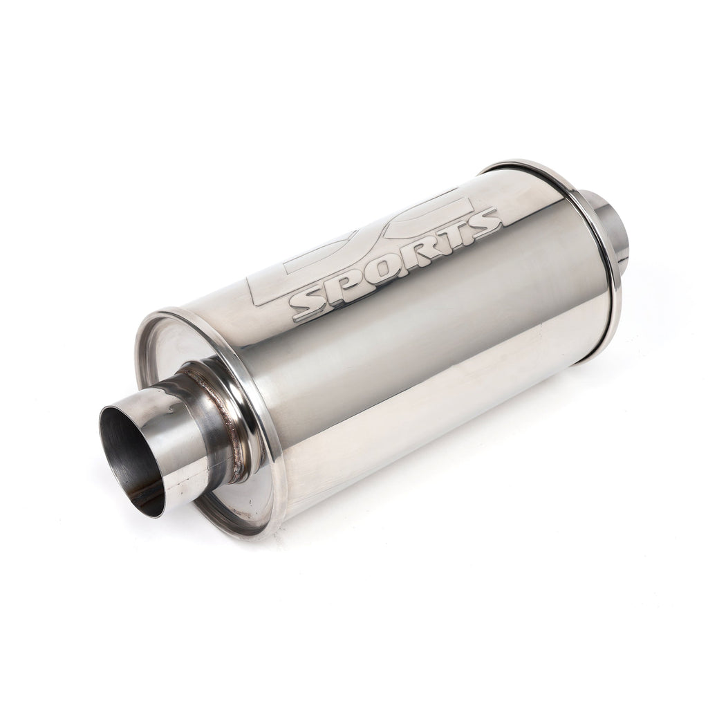 DC Sports Universal Round Muffler 3" Inlet / 3" Outlet