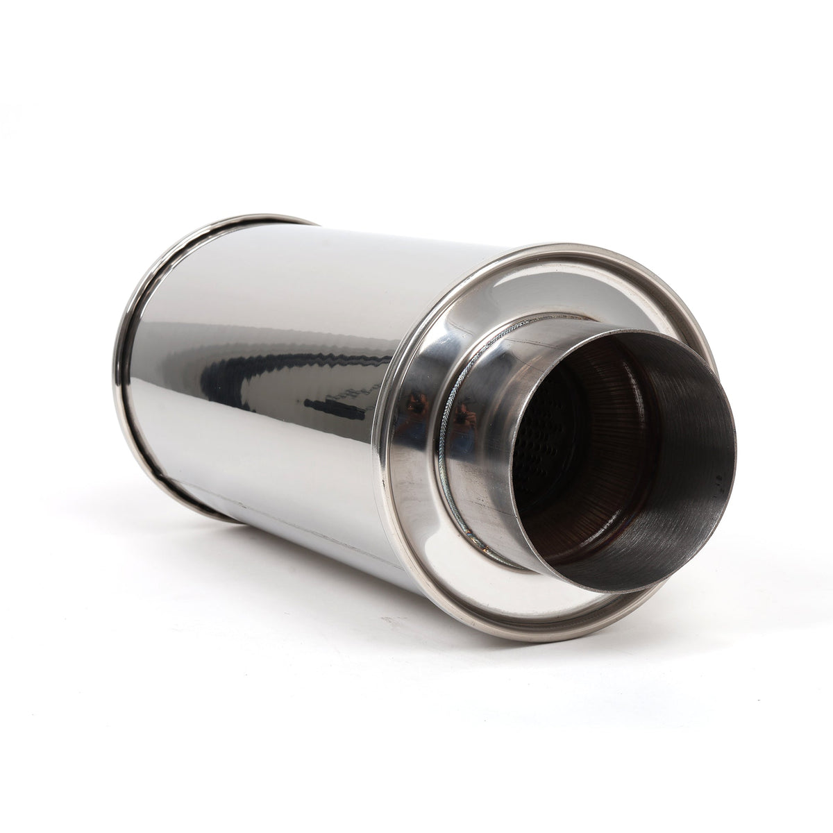 DC Sports Universal Round Muffler 3" Inlet / 4" Outlet