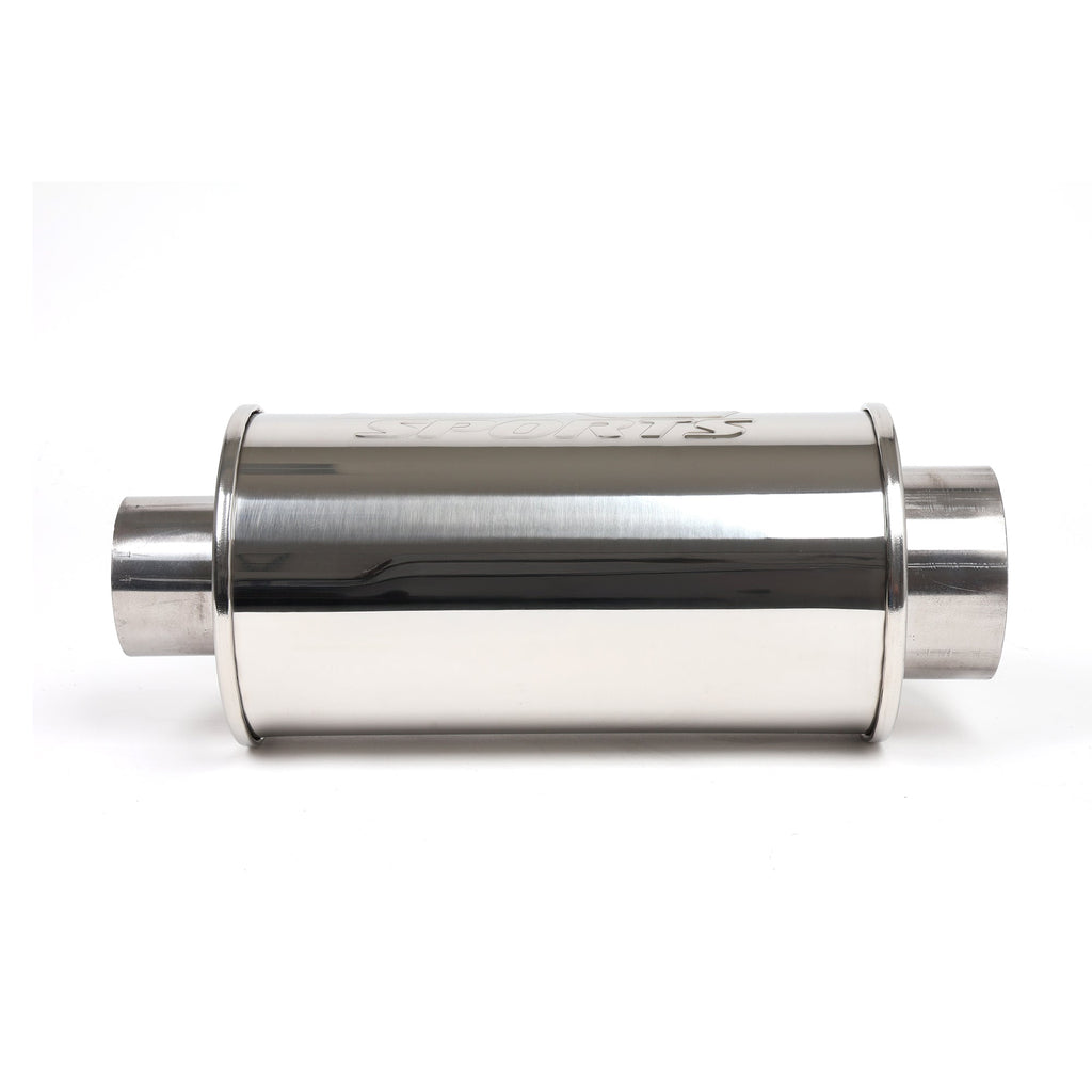 DC Sports Universal Round Muffler 3" Inlet / 4" Outlet