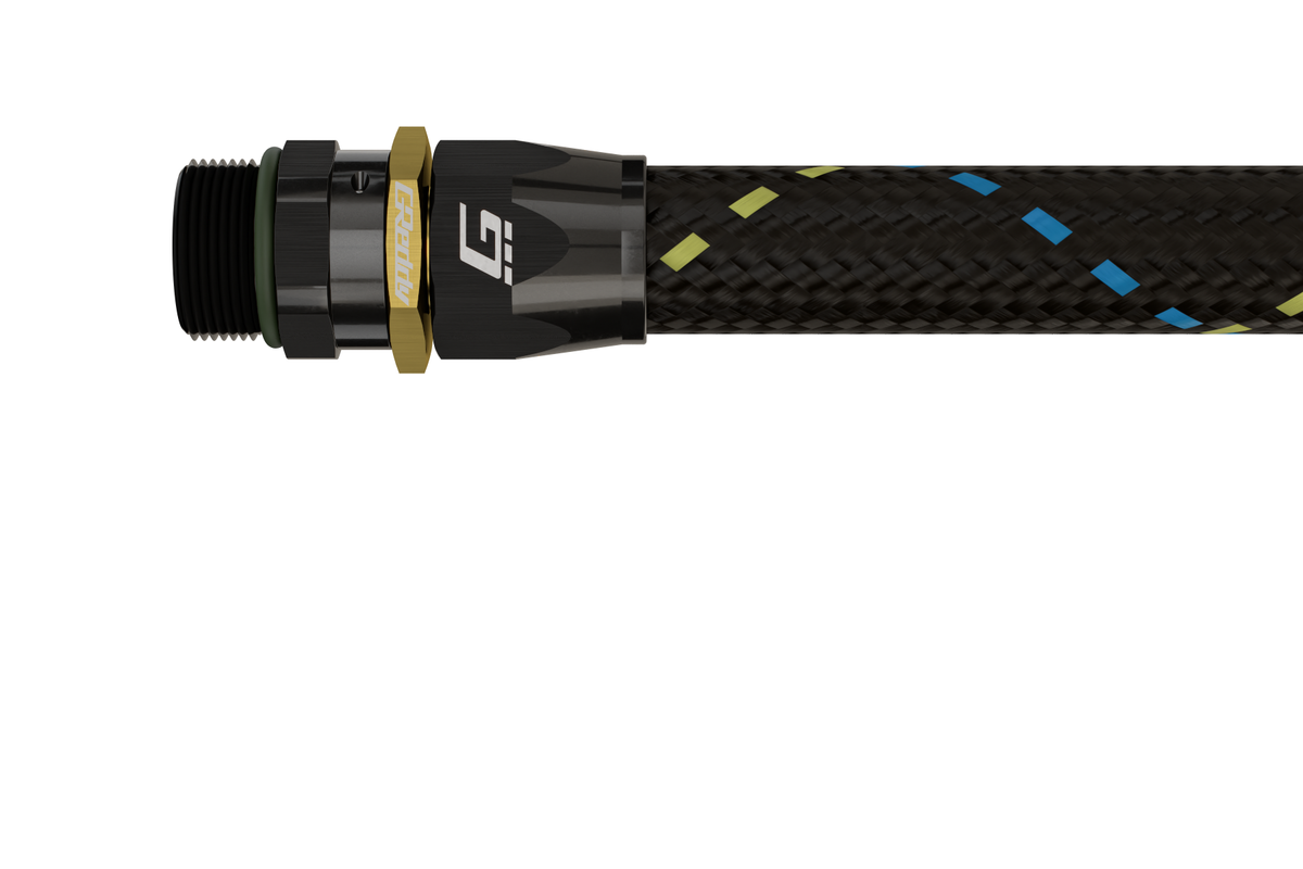 GReddy -08 ORB male Swivel Hose Ends - Black / Gold