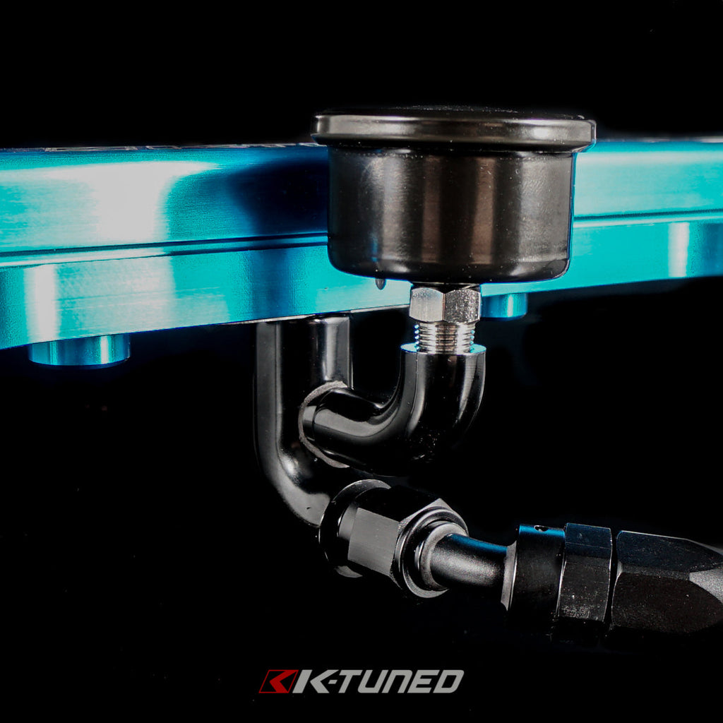 Center Mount Fuel Rail Fitting  Gauge and 6AN Ports