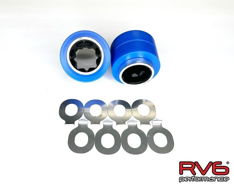 RV6 16+ CivicX Solid Front Compliance Mount Bushings and Shims V2 Replacement Kit