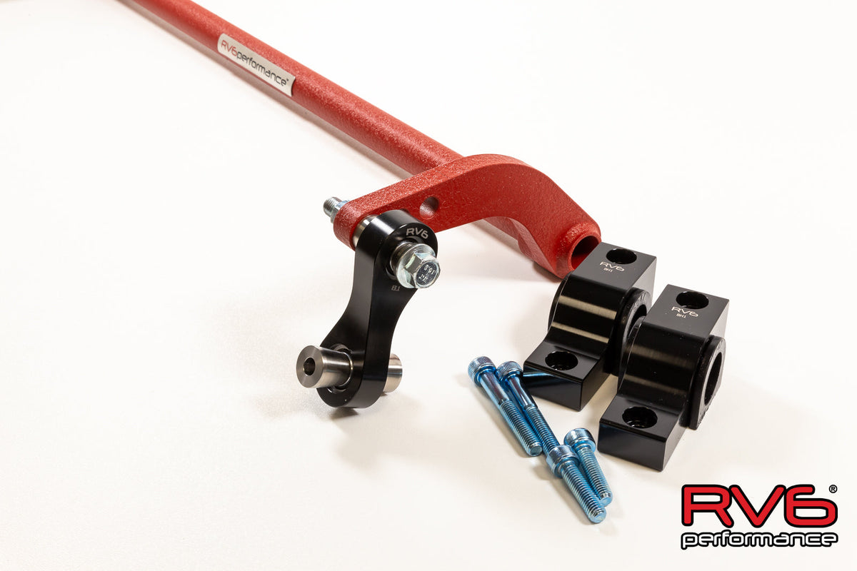 RV6 16+ CivicX Adjustable Chromoly Rear Sway Bar With Billet Endlinks