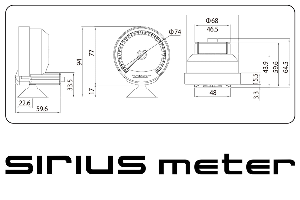 GREDDY SIRIUS OBD SET (METER WATER TEMP) - (16001756)