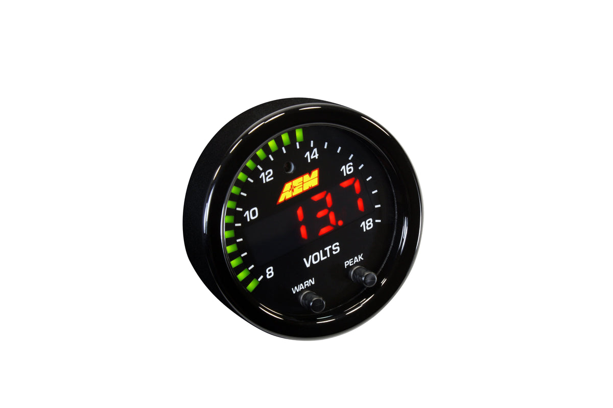 AEM X-Series Voltage Gauge Kit 30-0303