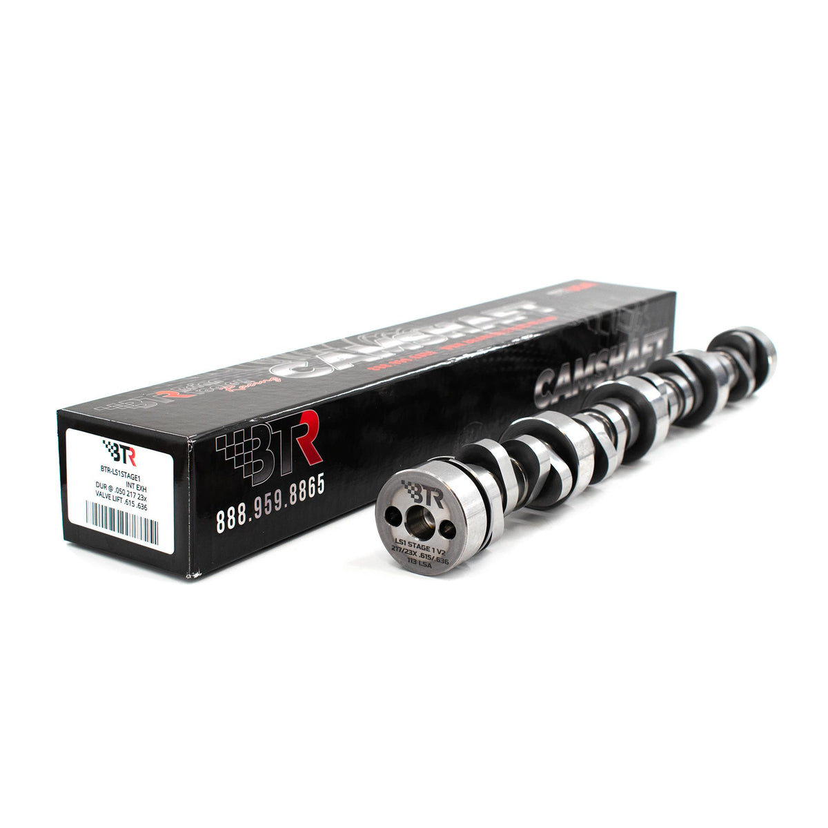 BTR LS1/LS2 Stage 1 V2 camshaft angled view