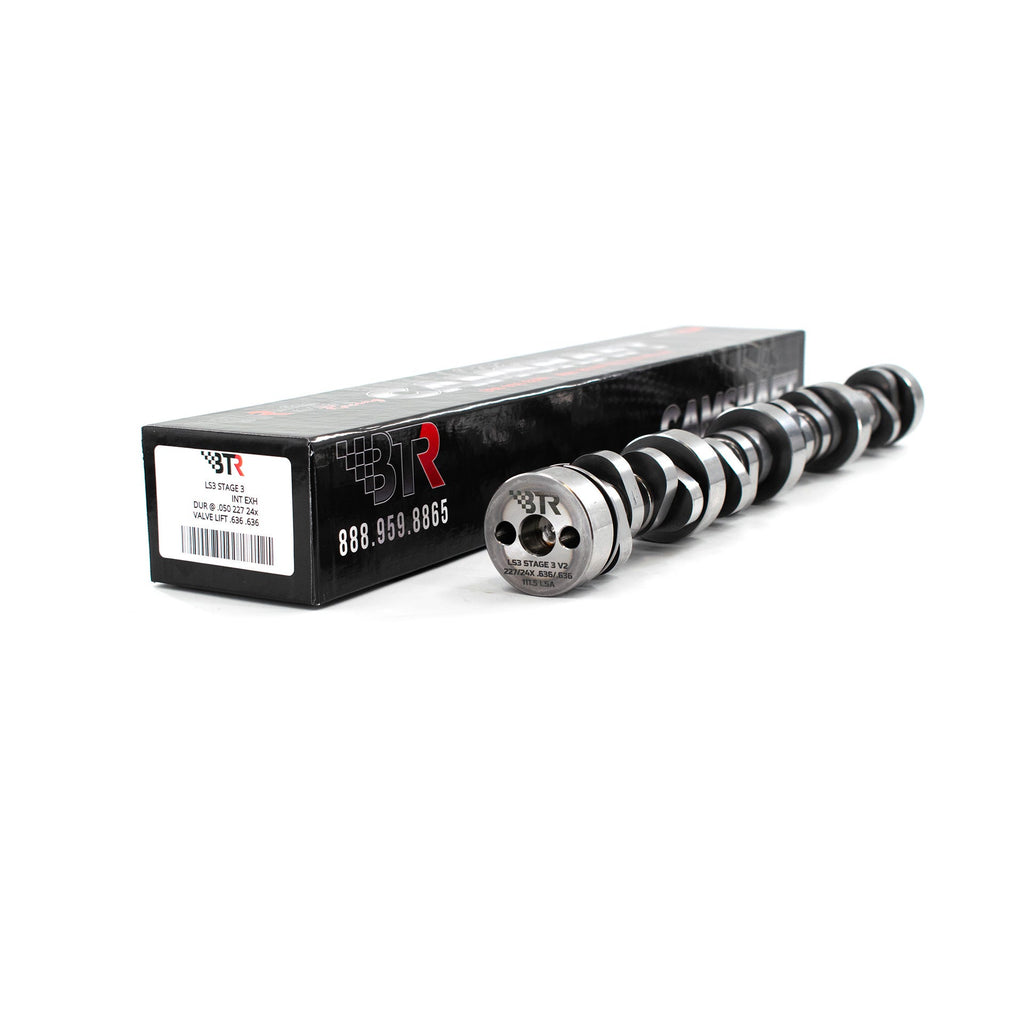 BTR LS3 Stage 3 V2 camshaft angled view
