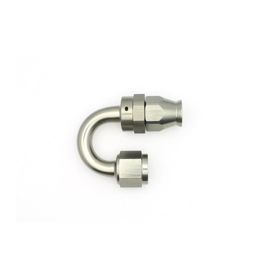 180-Deg. 8AN Swivel PTFE Hose End