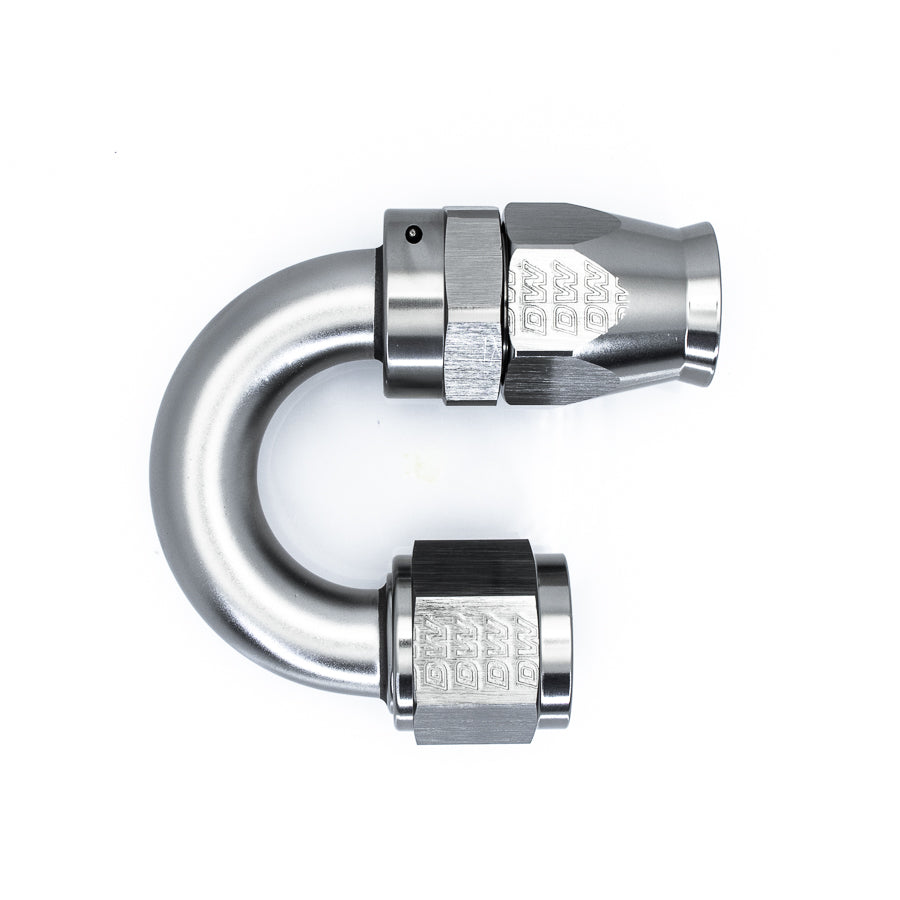 180-Deg. 10AN Swivel PTFE Hose End
