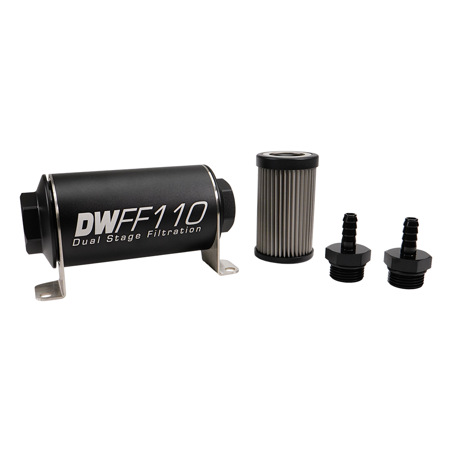 5/16 in, 100 micron, 110mm In-line fuel filter kit