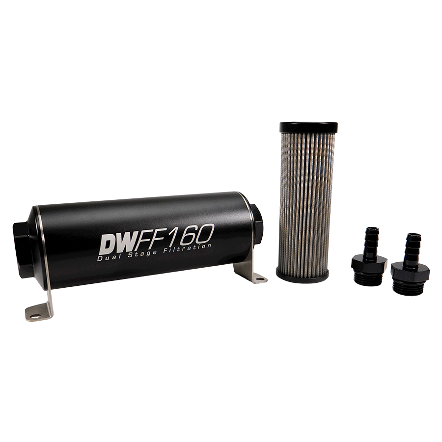 3/8 in, 40 micron, 160mm In-line fuel filter kit