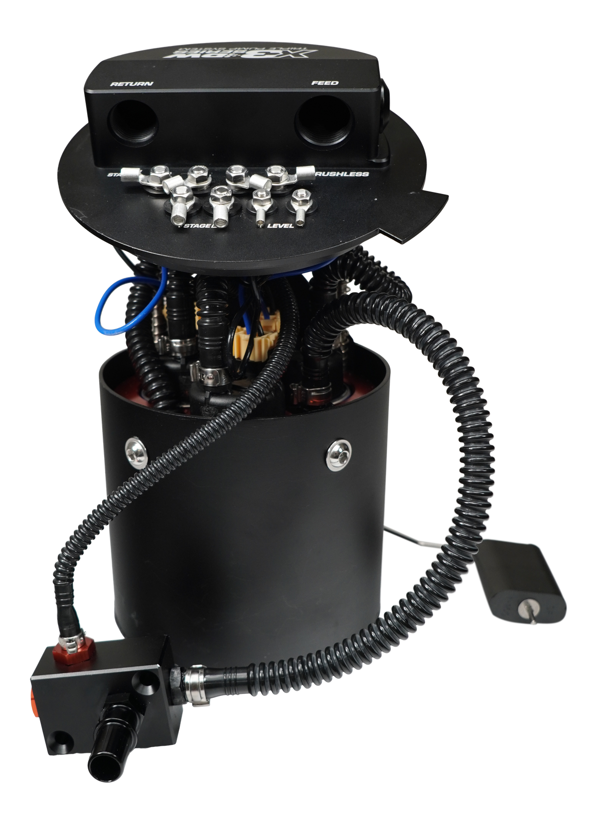 X3 Fuel Pump Module w/DW400 Fuel pumps and PTFE return kit for 2011-24 Ford Mustang