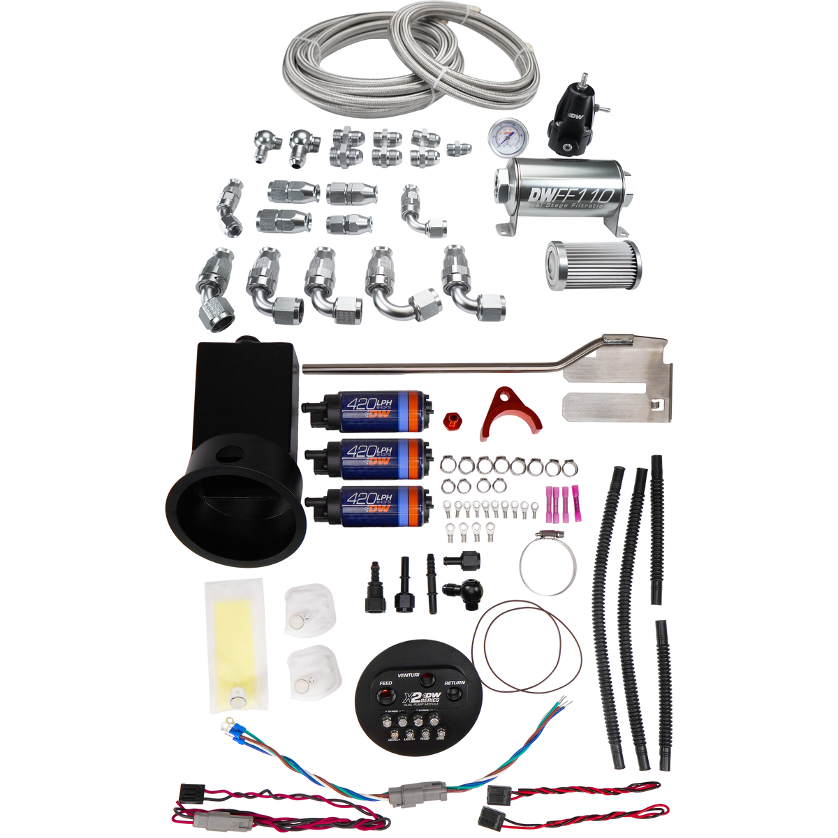 Nissan Silvia and Skyline X2 Surge Module + DW420 Pumps + PTFE Plumbing Kit
