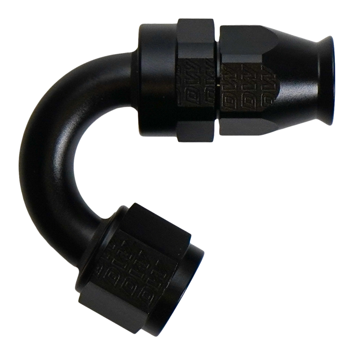 8 AN Female Flare Swivel (Incl Ferule/Olive) 150-degree Hose End PTFE
