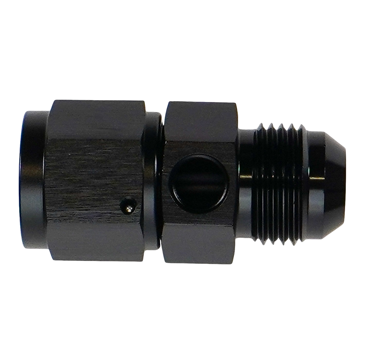 10AN Male Flare to Female Flare Swivel with 1/8th npt
