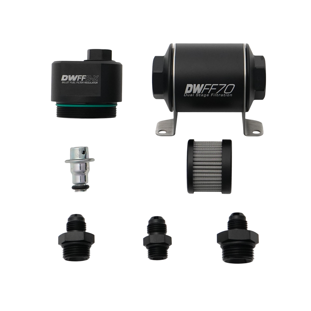70mm Billet Fuel Filter Regulator 10 Micron with 6AN Fittings
