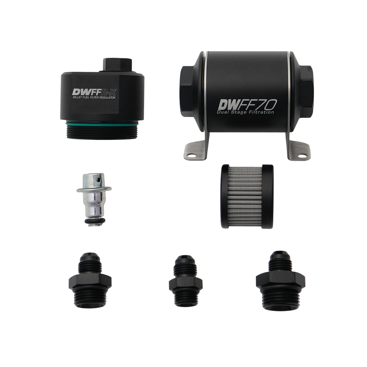 70mm Billet Fuel Filter Regulator 10 Micron with 6AN Fittings