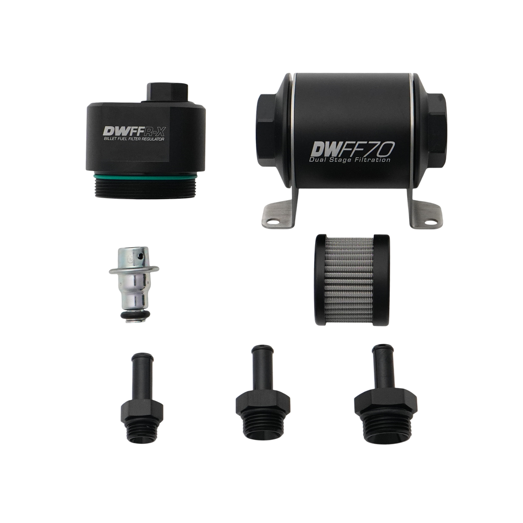 70mm Billet Fuel Filter Regulator 10 Micron with 3/8in Fittings