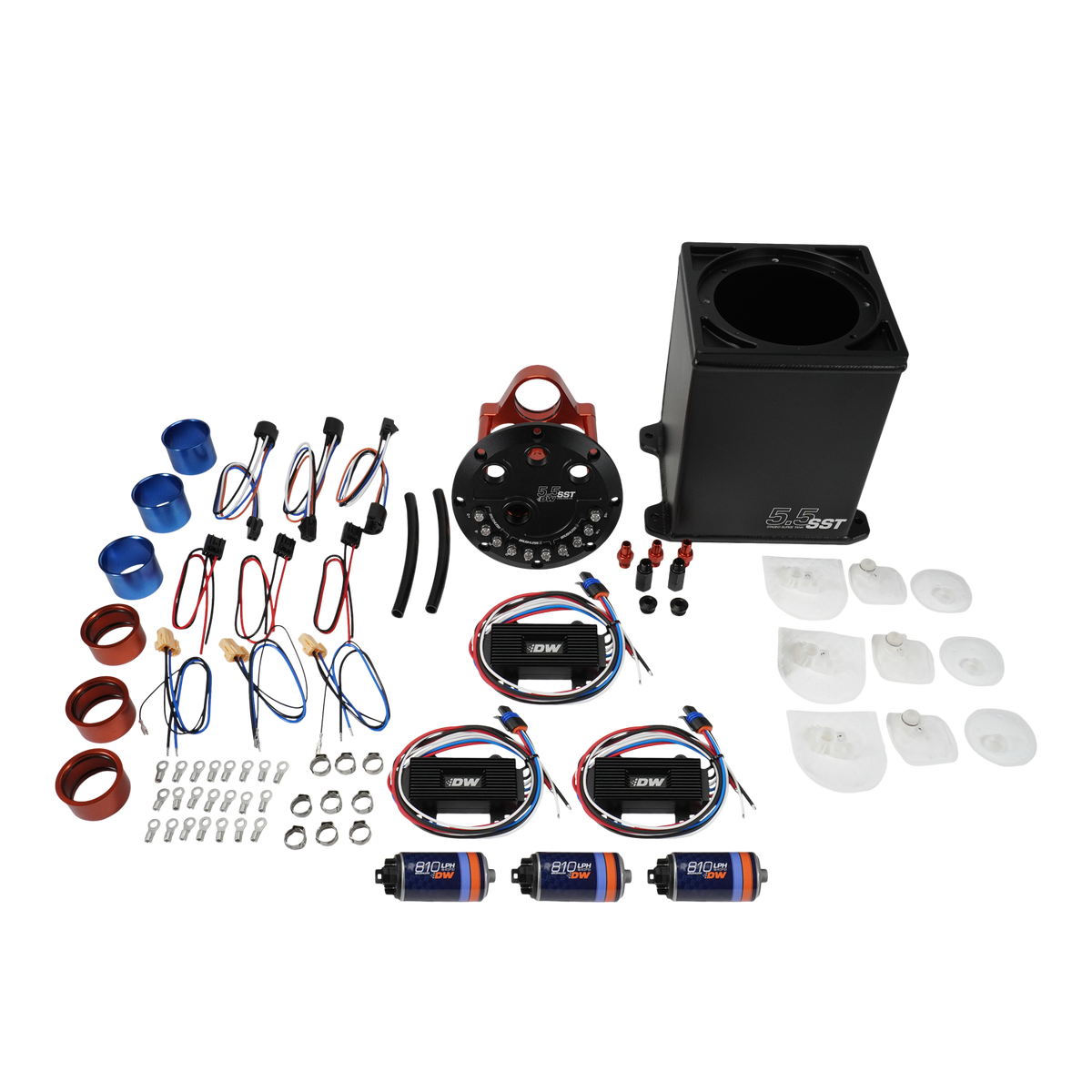5.5L Staged Surge Tank with 3 DW810 Brushless Fuel Pumps