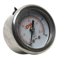 Carburetor Fuel Pressure Gauge - White Face with DW Logo