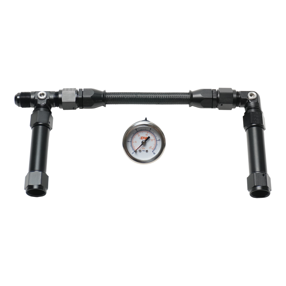 -8AN PTFE Fuel Line Kit for 4150 Style Carburetor w/ Gauge