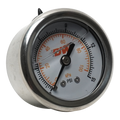Carburetor Fuel Pressure Gauge - Liquid Filled White Face with DW Logo