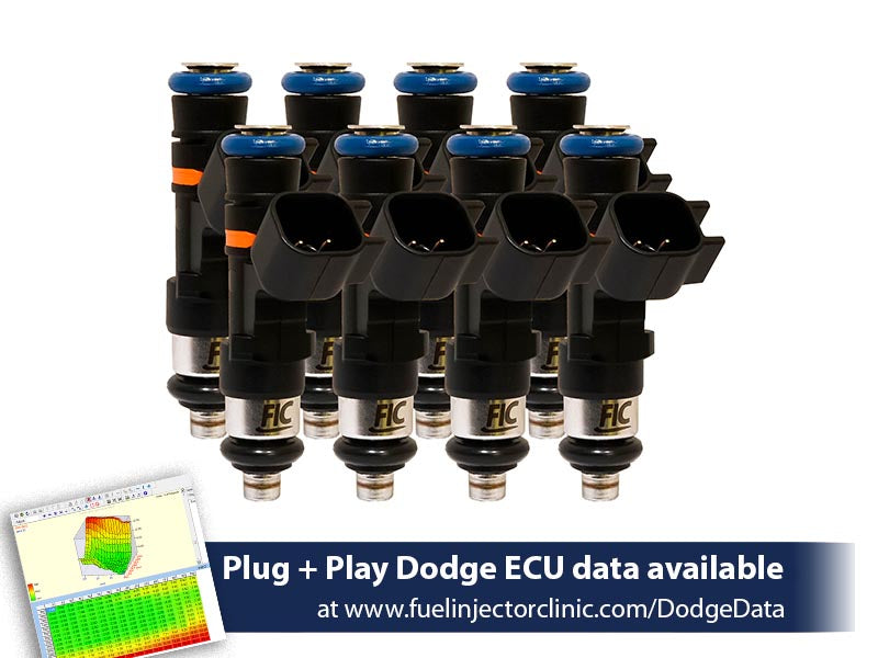 1400cc (160 lbs/hr at OE 58 PSI fuel pressure) FIC Fuel Injector Clinic Injector Set for Dodge 4.7L (2008-2013), 5.7L  (2003 - present) (High-Z)(IS156-1400H)